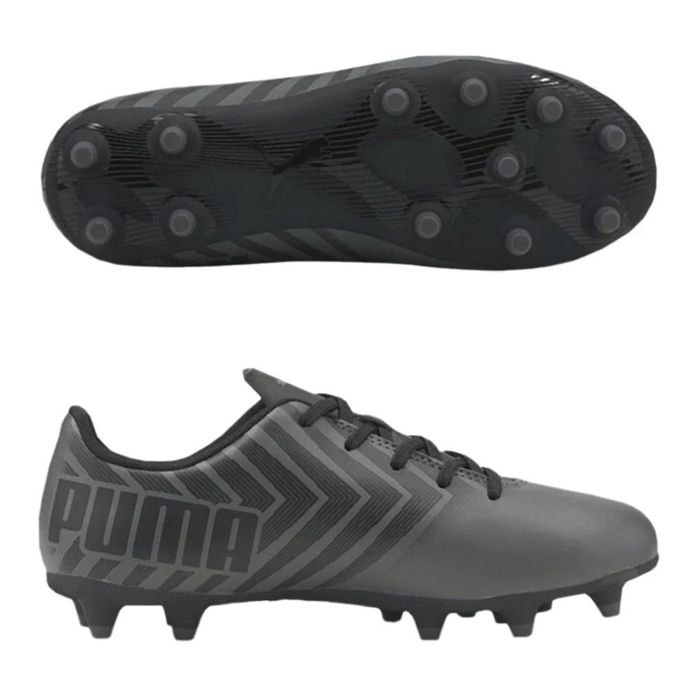 Puma Tacto 2 FG/AG Jr. Soccer Cleats - Black/Castlerock, US 9